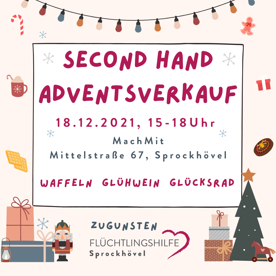 Second Hand Adventsverkauf Plakat