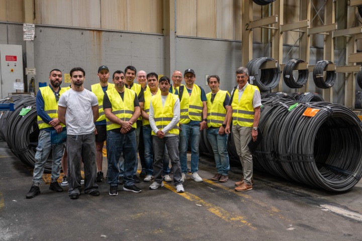 Gruppenfoto bei ABC im Rahmen einer Betriebsbesichtigung