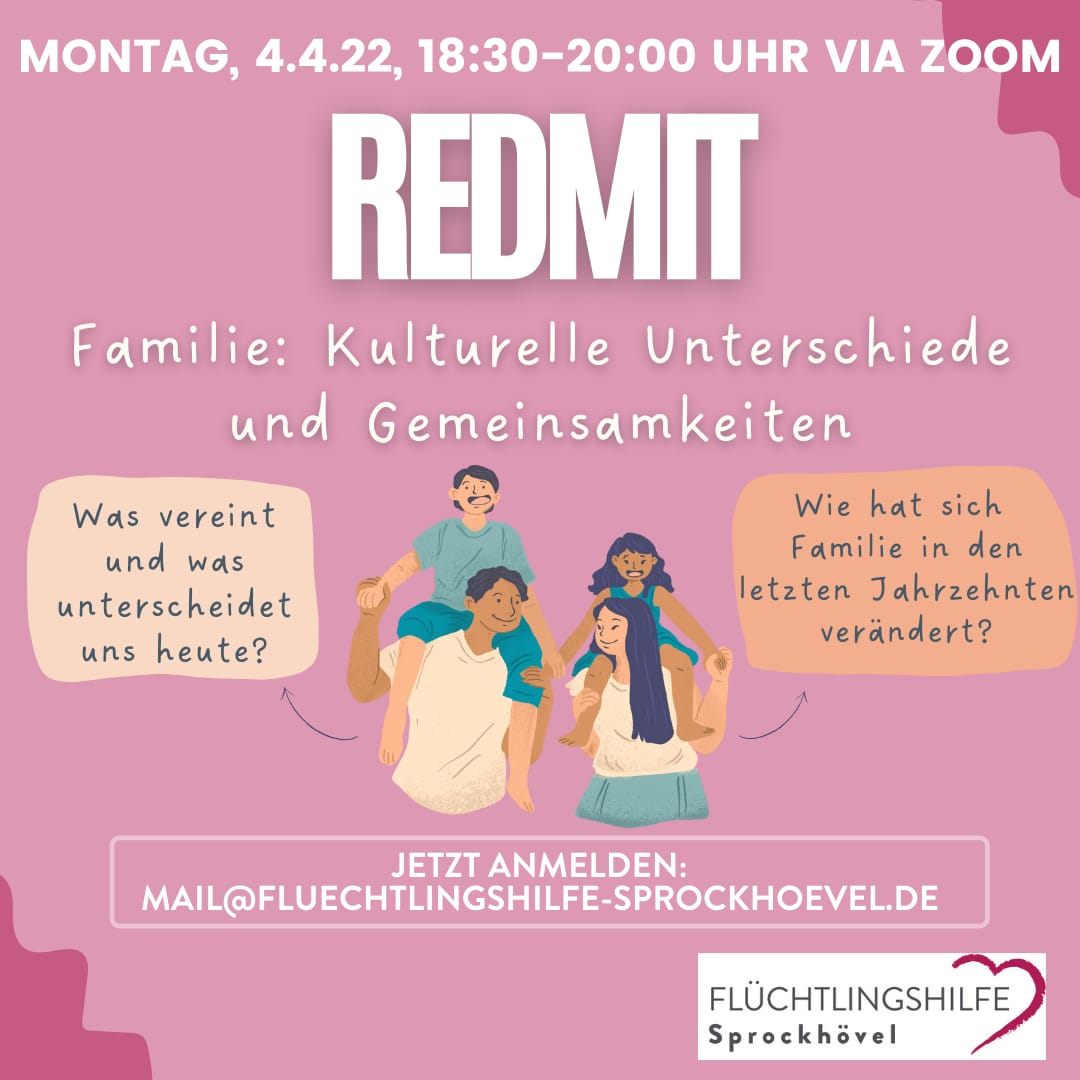 Ankündigung RedMit am 04.03.2022 zum Thema Familie